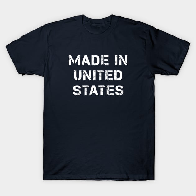 Made in United States of America Typography T-Shirt by PallKris